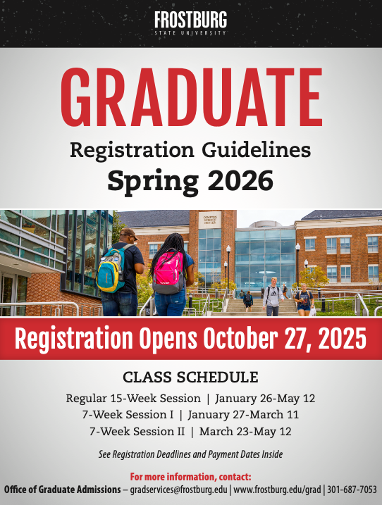 Cover of Graduate Spring 2025 Registration Guidelines Booklet