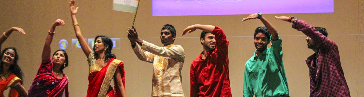 Indian students celebrating Dwali 