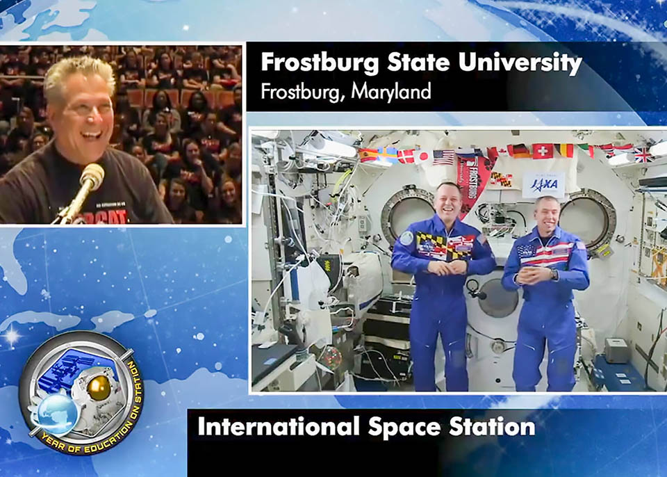 screen shot of Dr. Nowaczyk and astronauts