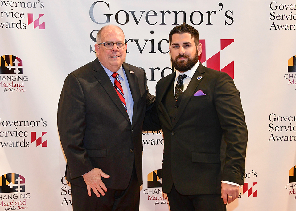 Goernor Larry Hogan with Rob Zellner