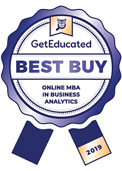 Online MBA , Business Analytics Concentration, Ranks 10th in GetEducated.com Best Buy
