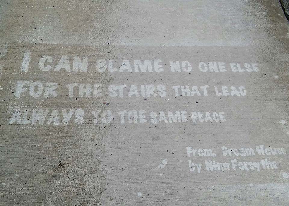 Poetry Underfoot Installation
