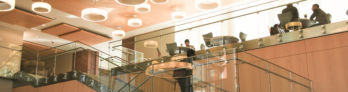 CCIT 2-story front lobby