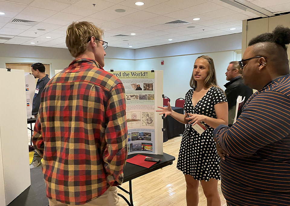 student presentations at undergraduate research symposium
