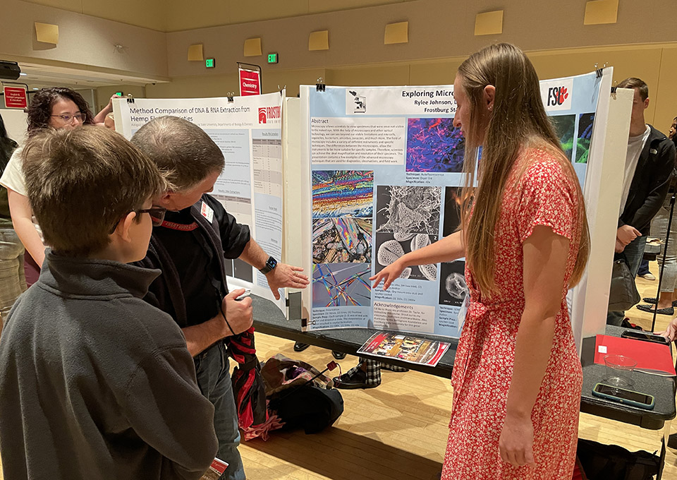 student presentations at undergraduate research symposium