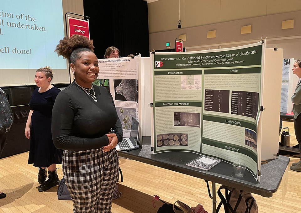 student presentations at undergraduate research symposium