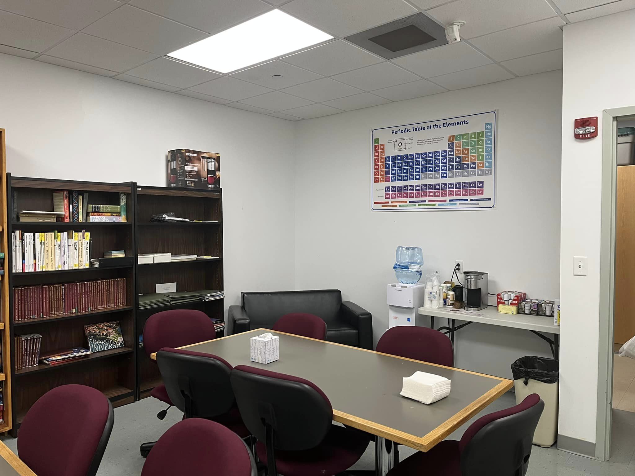 Chemistry and Physics Department student lounge in 339C Compton Science Center
