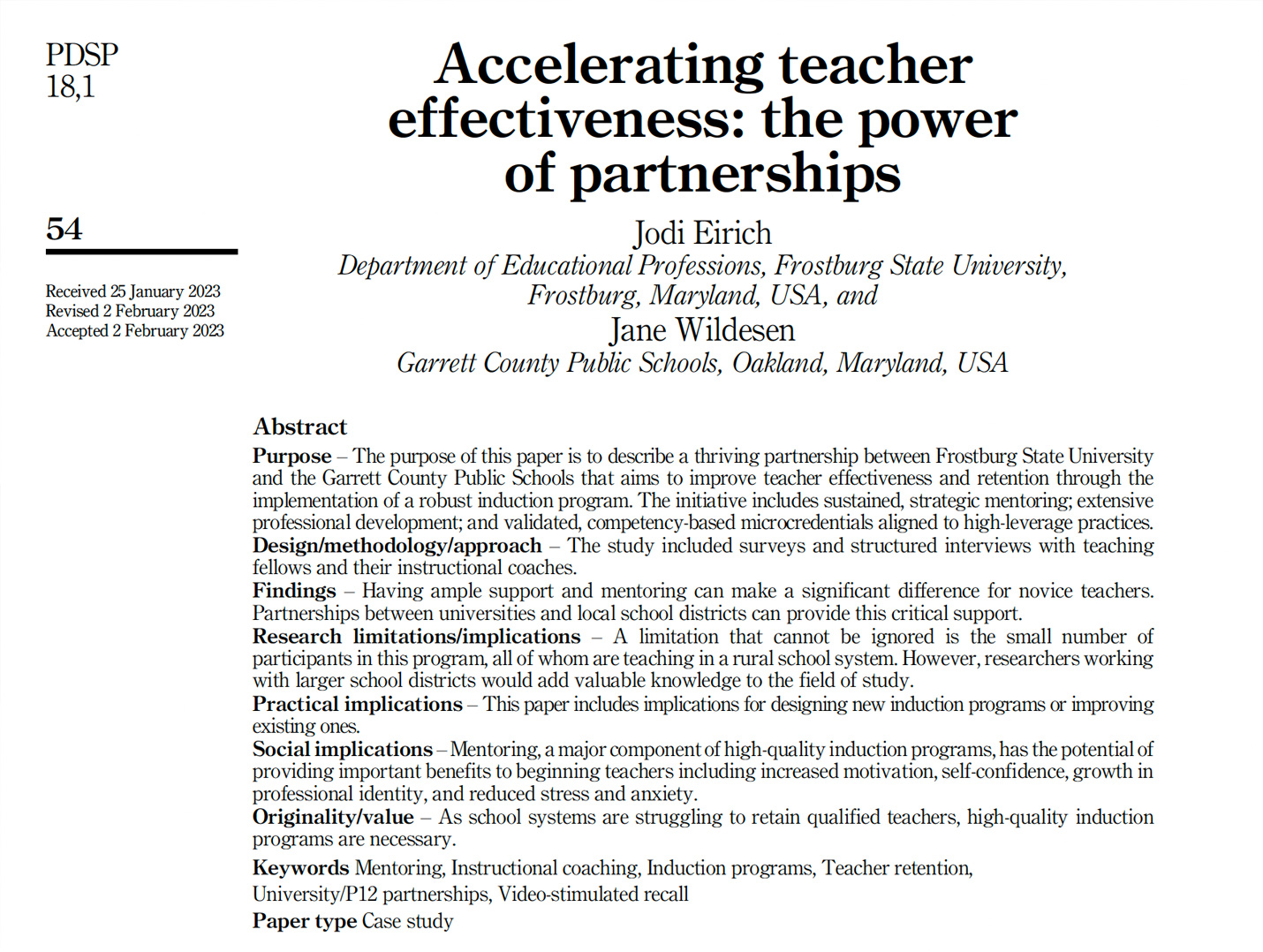 Accelerating teacher effectiveness: the power of partnerships