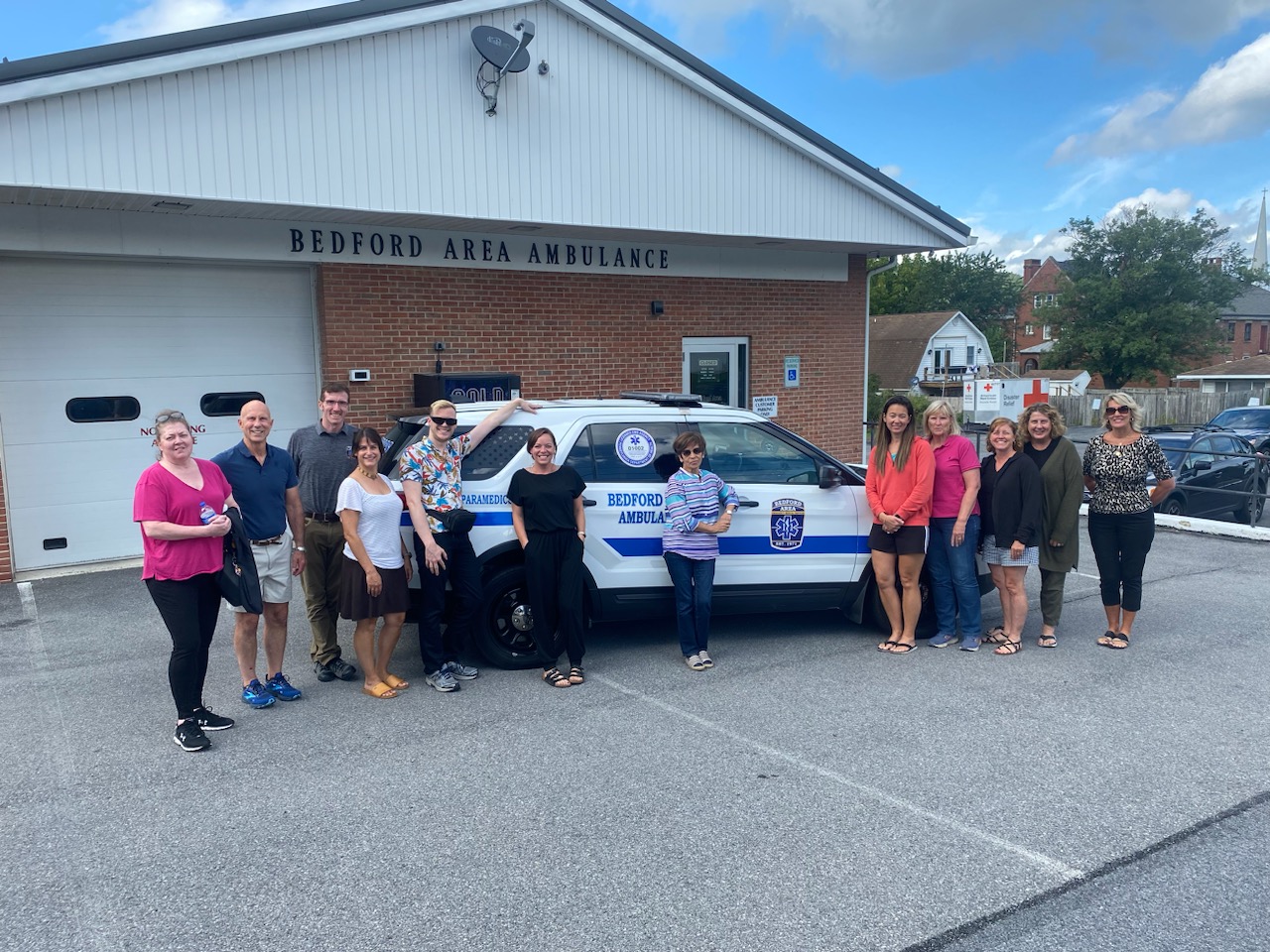 FSU faculty and staff group photo at traiing provided by Bedford Area Ambulance