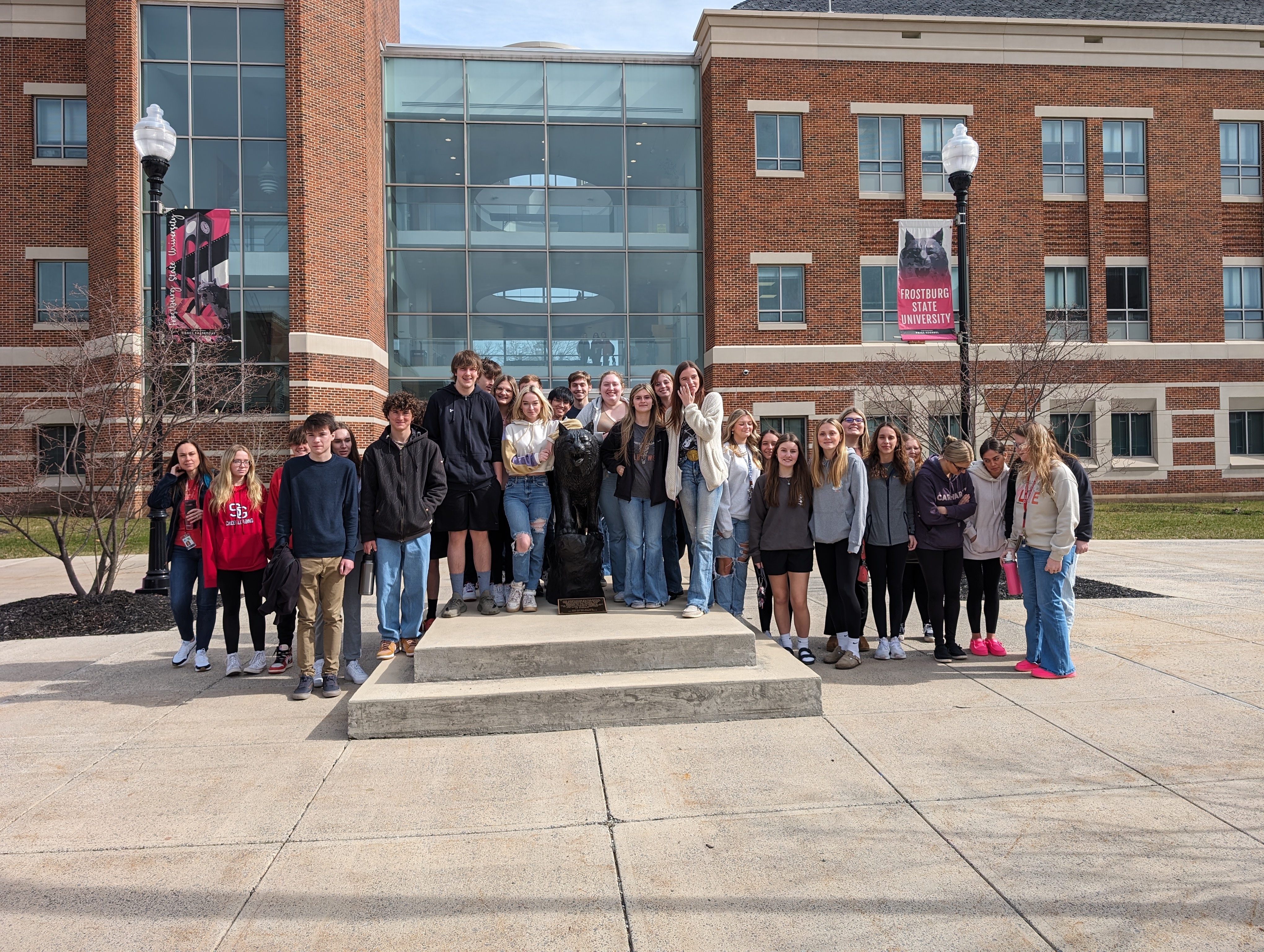 Students from Northern and Southern High Schools on campus