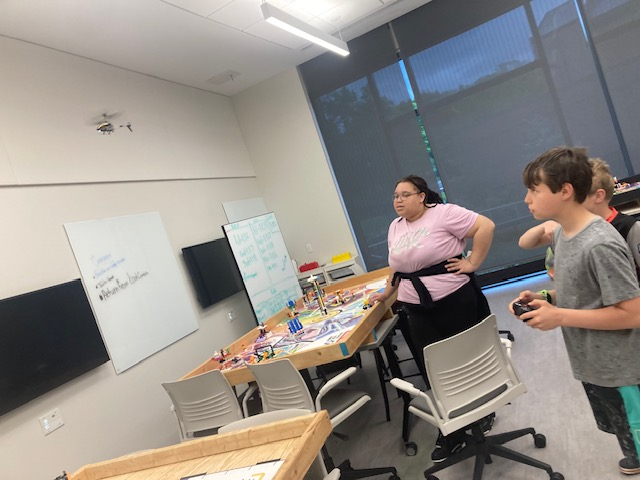 Students flying drones