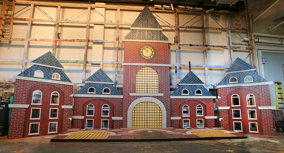 polar express santa's castle built and painted by theaters students
