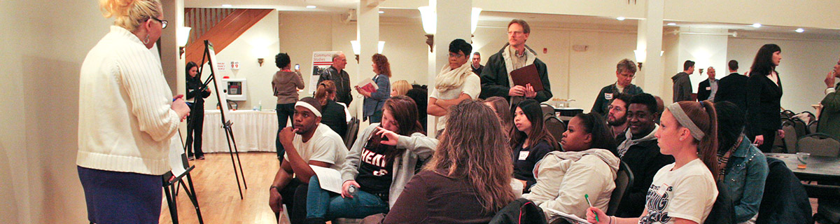 group of students and community members attending a discussion