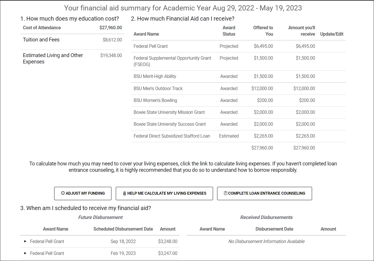Student Financial Planning Portal