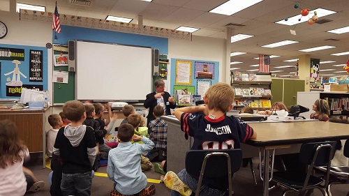 Will Hillenbrand, 2015 CLC Book Award author, at Bel Air Elementary