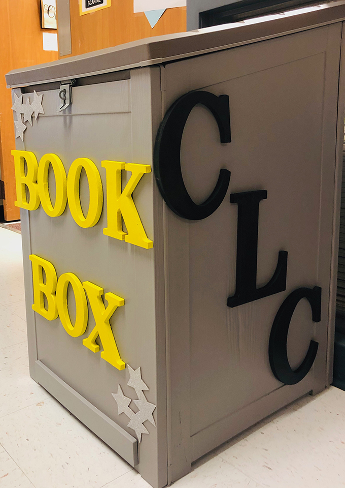 CLC book box at one of the local schools