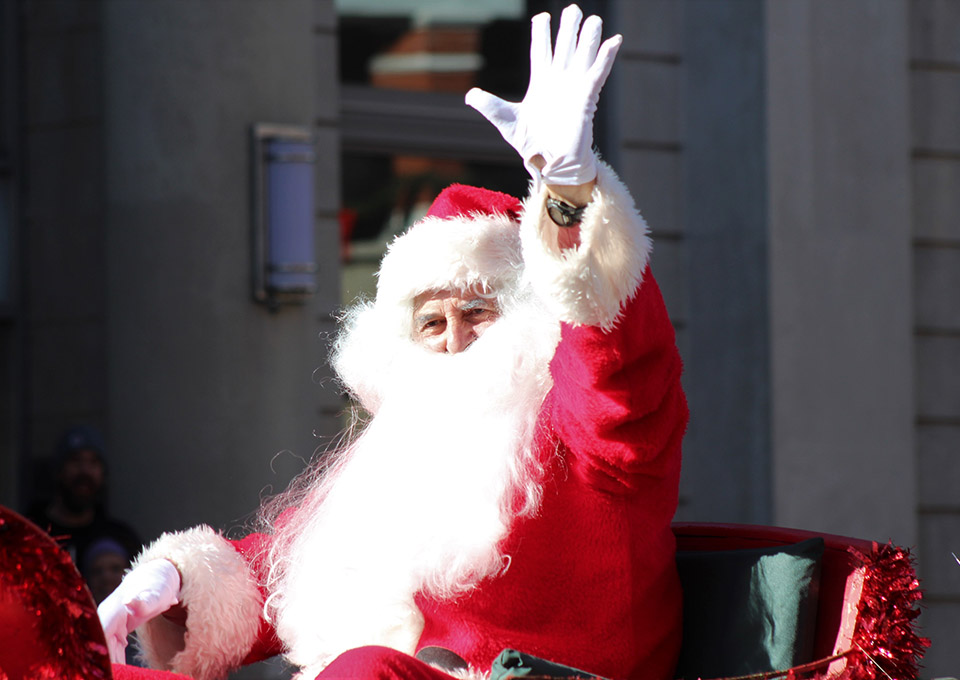 Santa waving