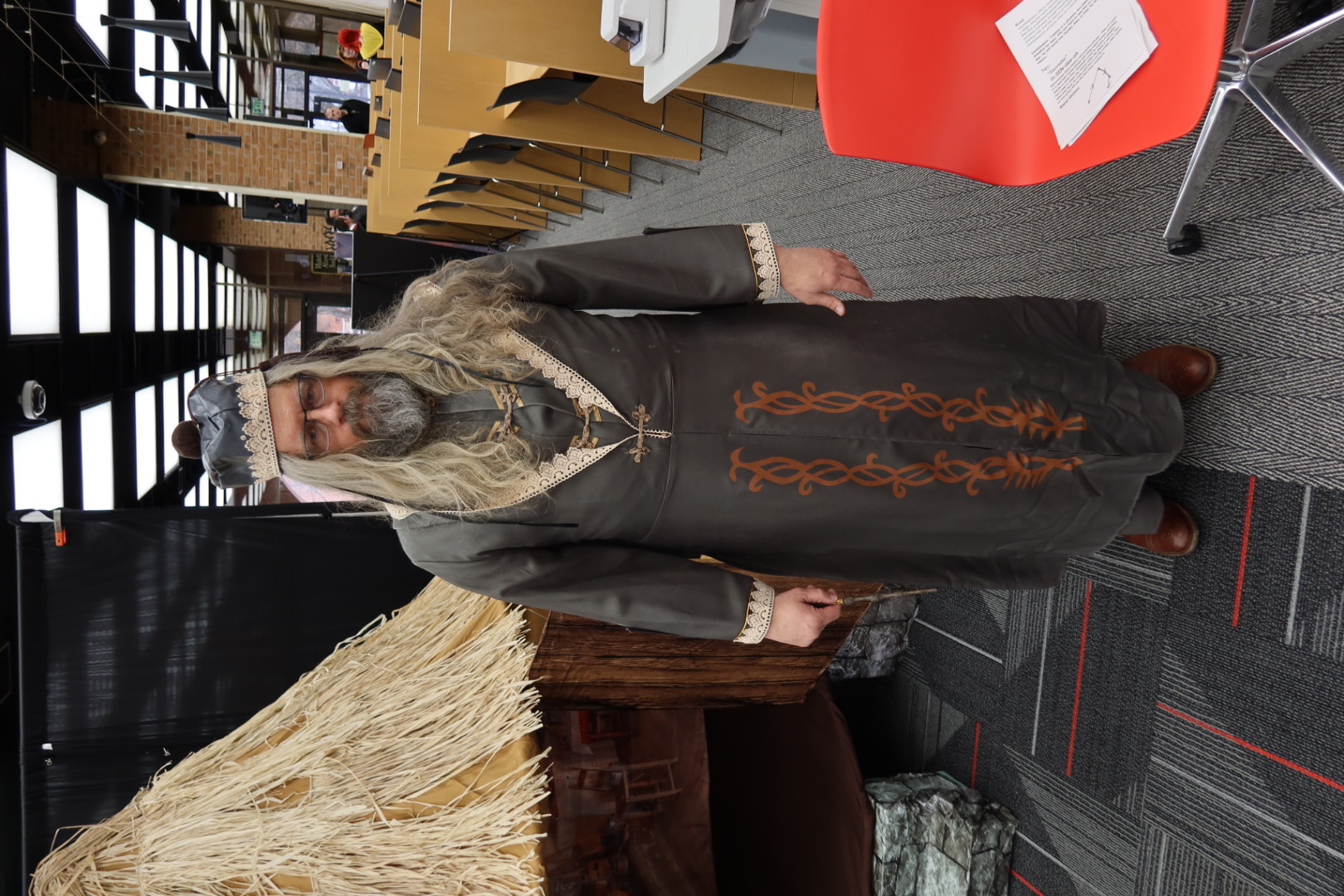 Dumbledore standing for a picture