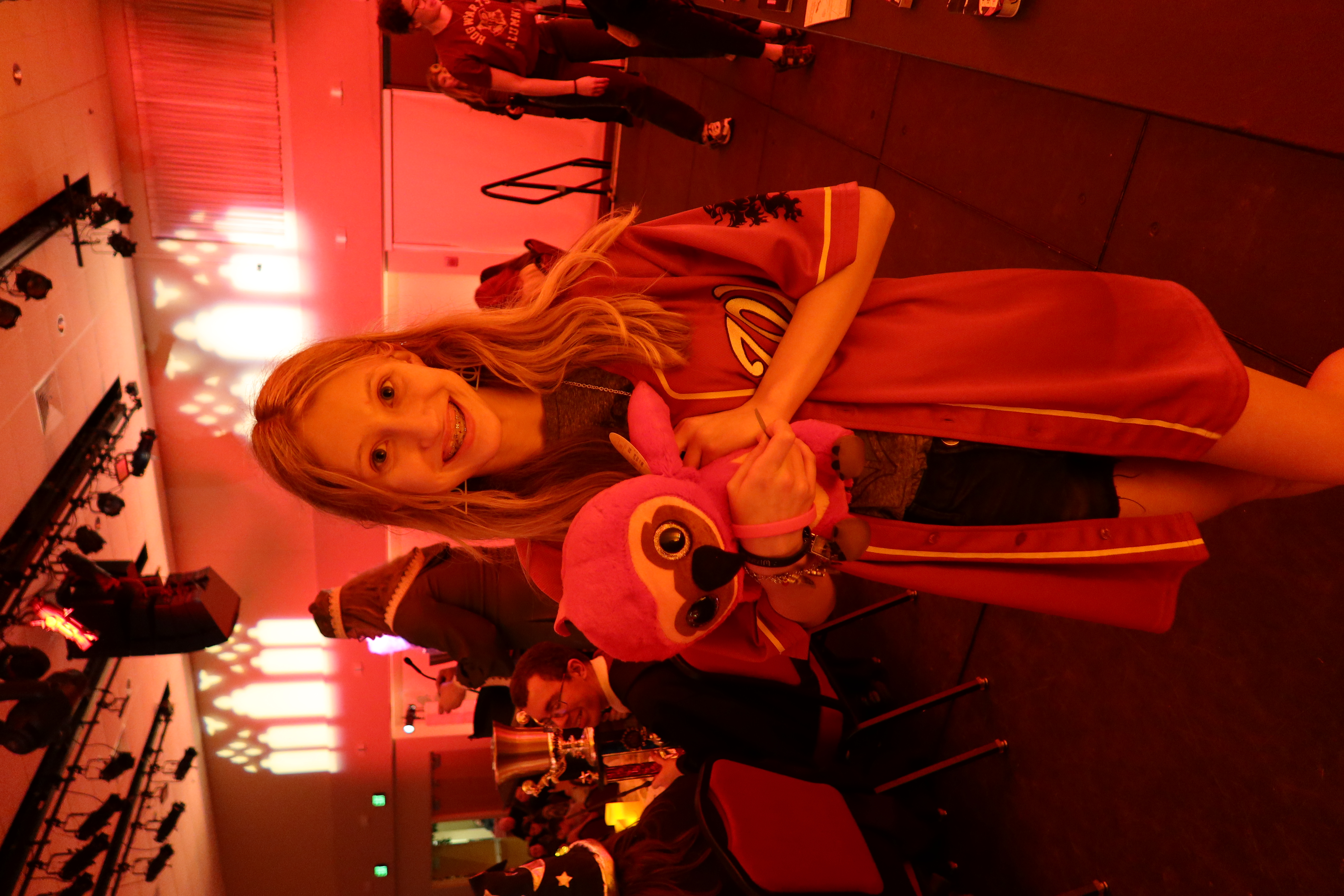 Child holding giveaway gift