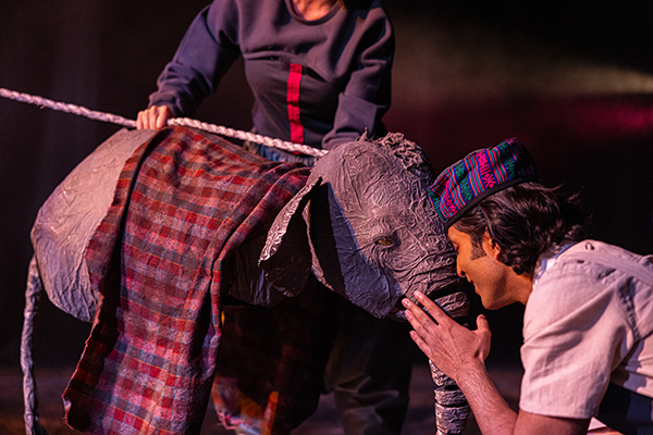 Man hugging an elephant