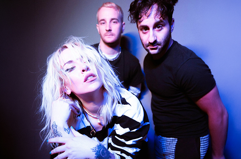 Vocalist Julia Lauren Bullock alongside guitarist Jake Ohlbaum and drummer Rob Bodley