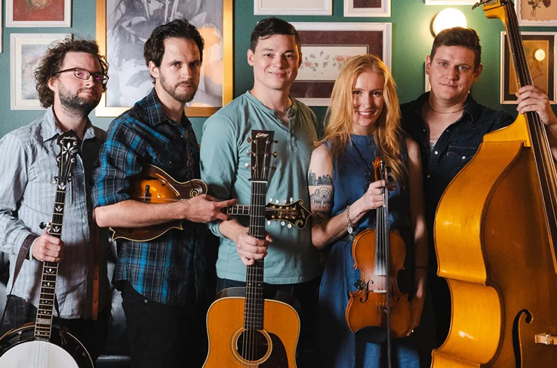 Greenwood Rye band memebers Shawn Spencer (Guitar and Vocals) Josie Toney (Fiddle) David Freeman (Mandolin) Taylor Shuck (Banjo) Andy Brown (Upright Bass)