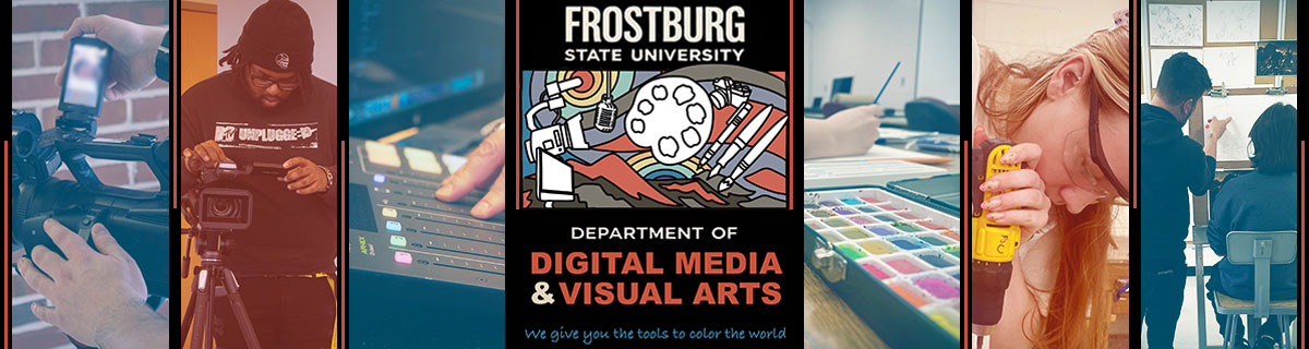 Dept of Digital Media and Visual Art banner with logo.