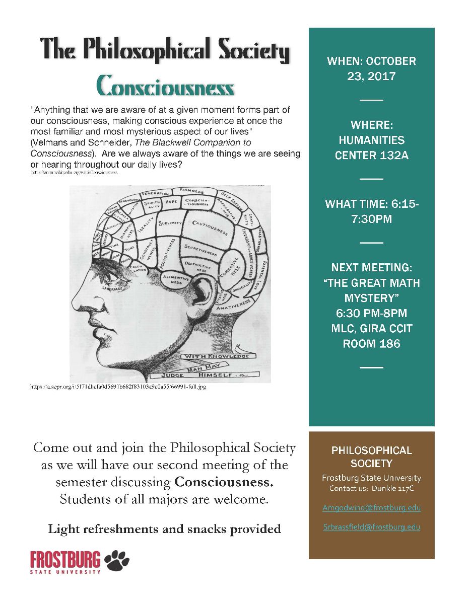 Posters of Philosophy Club meeting