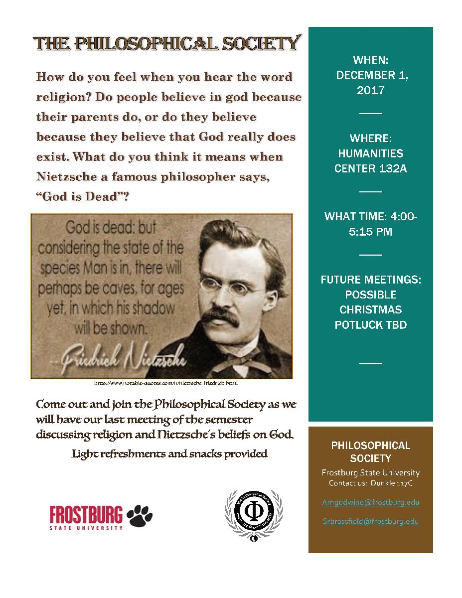 Posters of Philosophy Club meeting