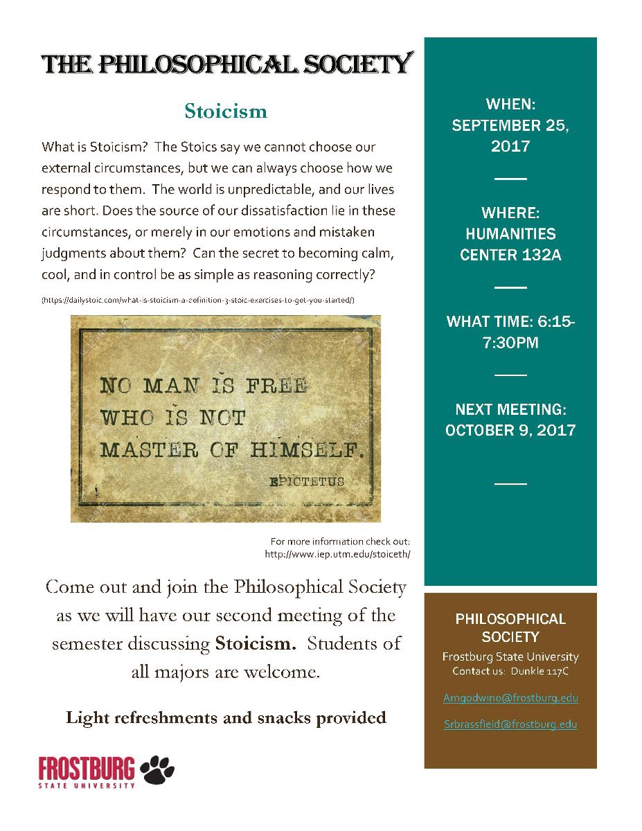 Posters of Philosophy Club meeting