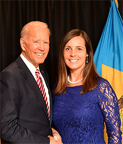 Tara Mazer with Joe Biden