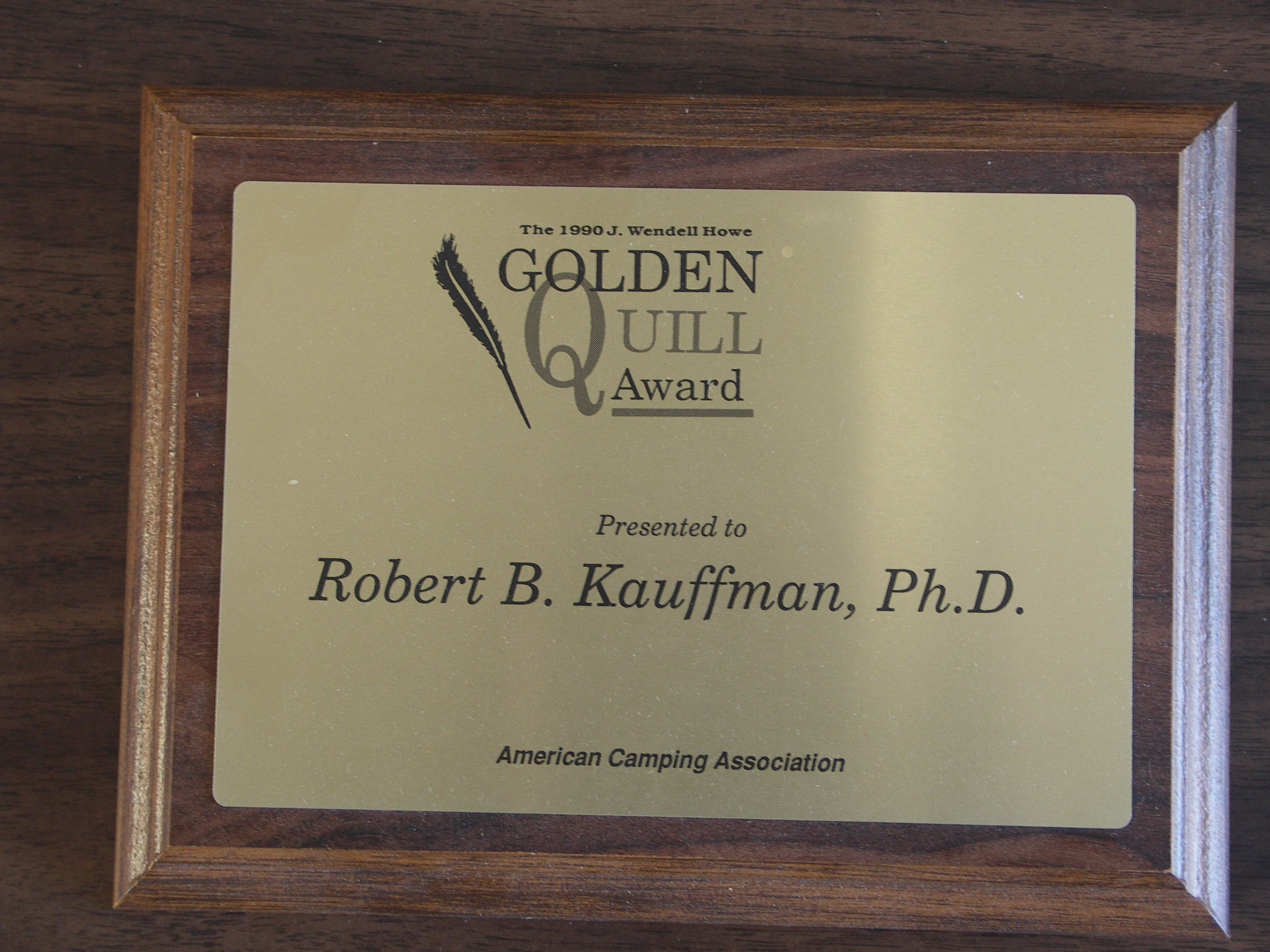 Goldern Quill Award 