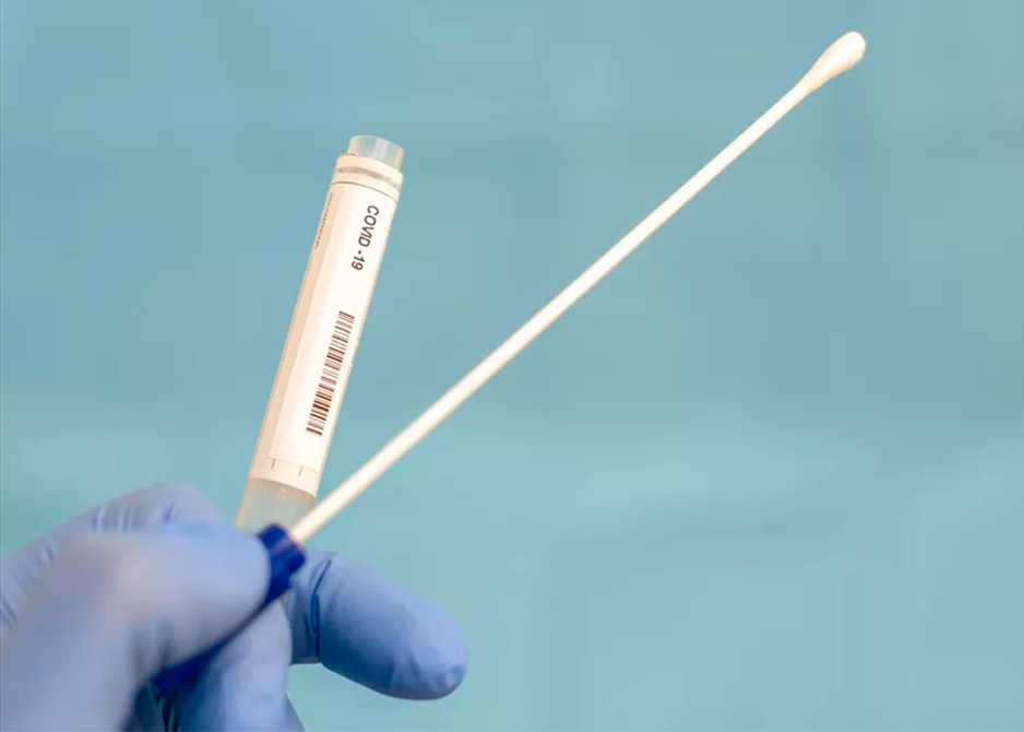 COVID testing swab and container