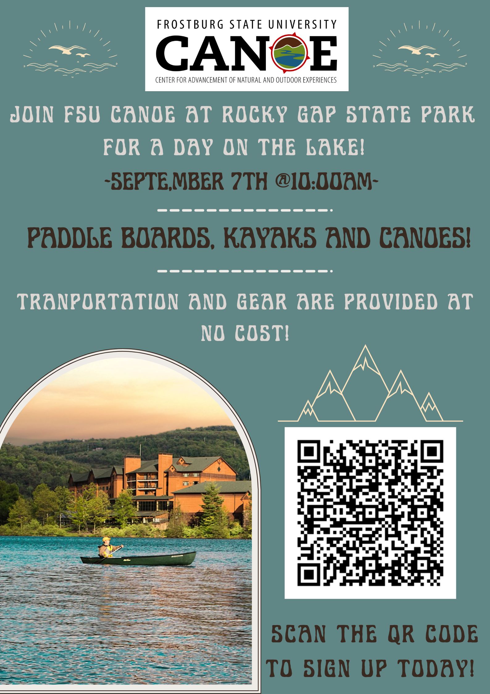 Paddling at Rocky Gap State Park