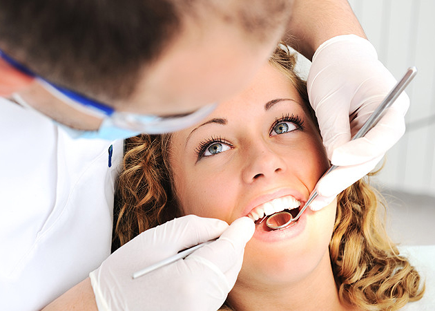young woman has dental visit