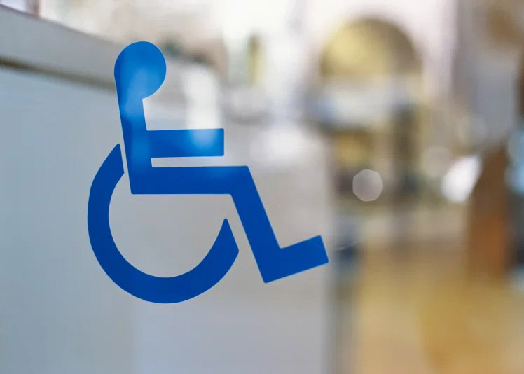 wheelchair icon on window