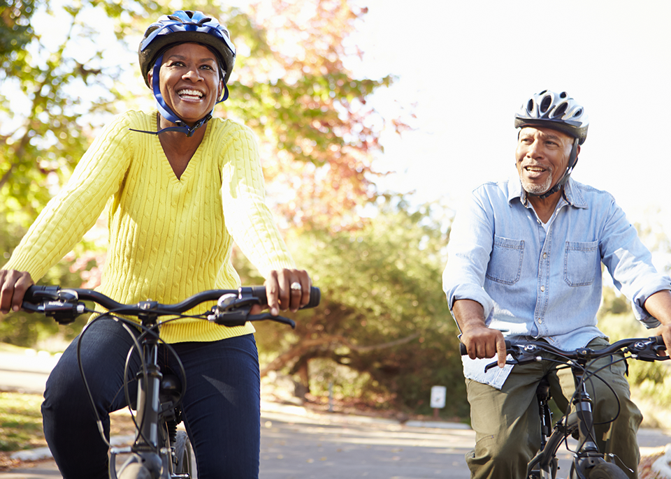 seniors riding bicycles