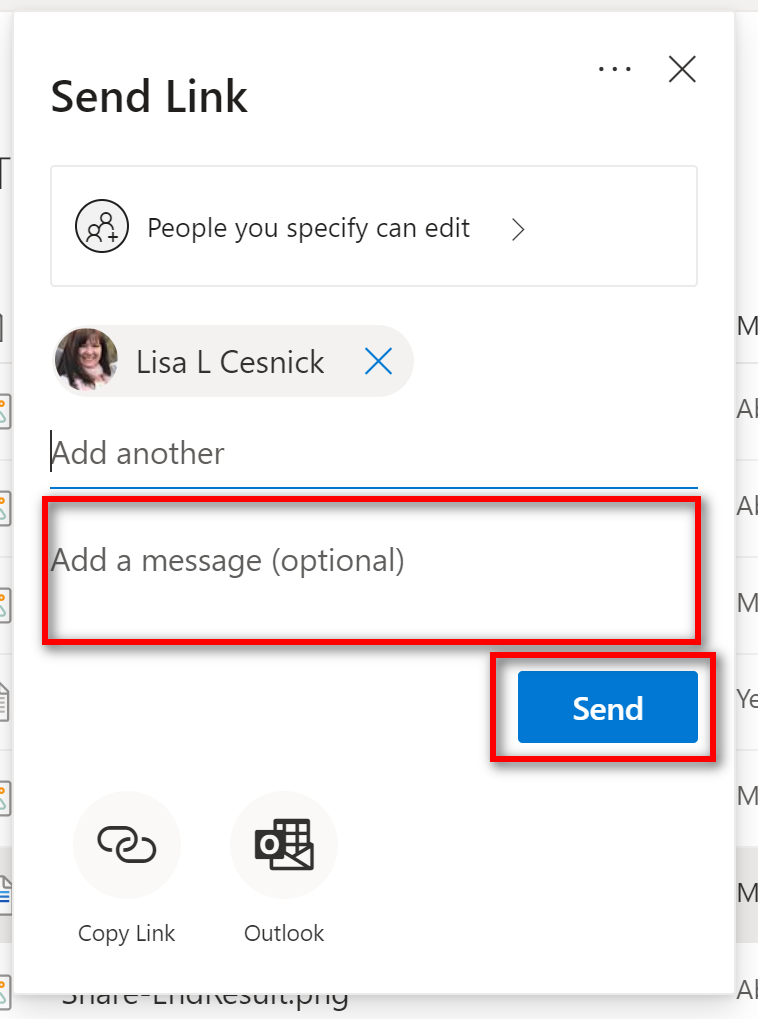 send the share invite