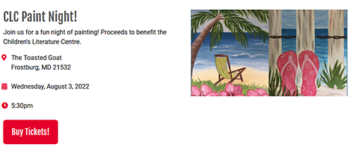 example of same information writen out with a pretty picture of flip flops on a beach