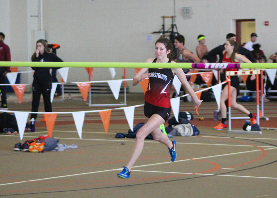 Alyssa Mullery performing high jump