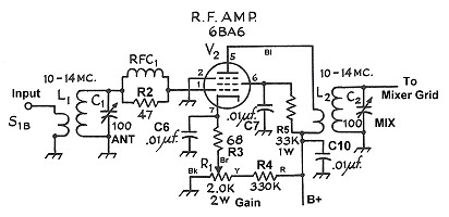 RF amplifier schematic