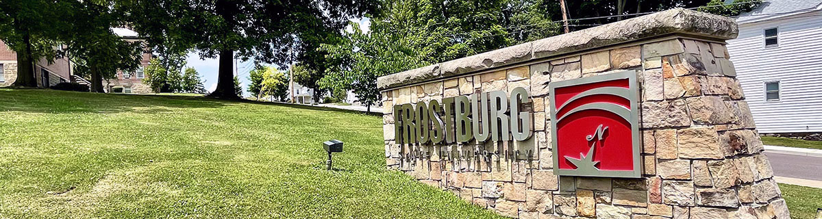 Frostburg State University sign