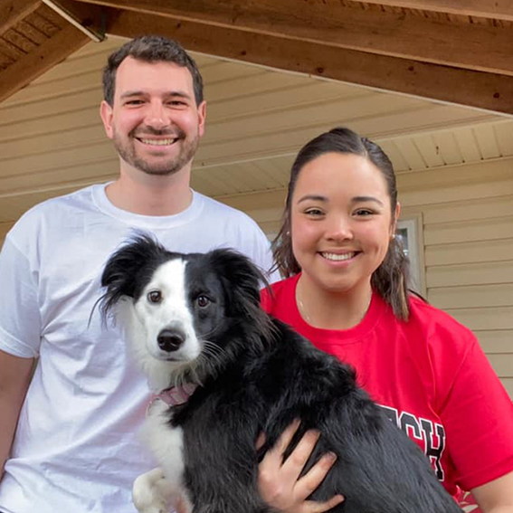 Keelers with pet dog