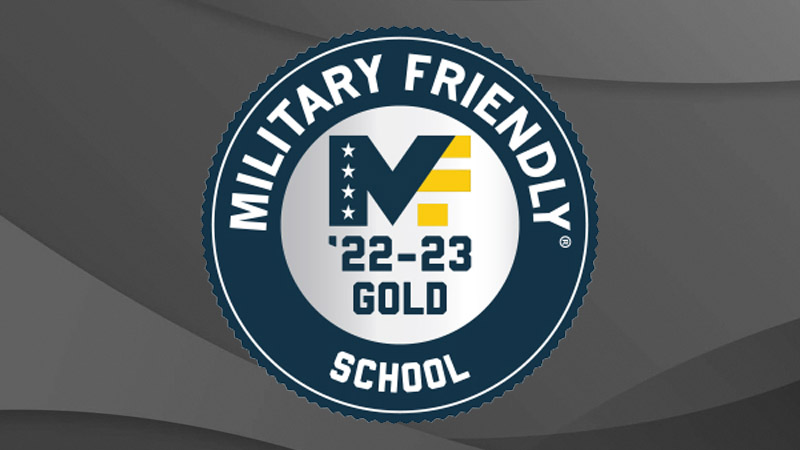 Military Friendly seal for 2022-2023