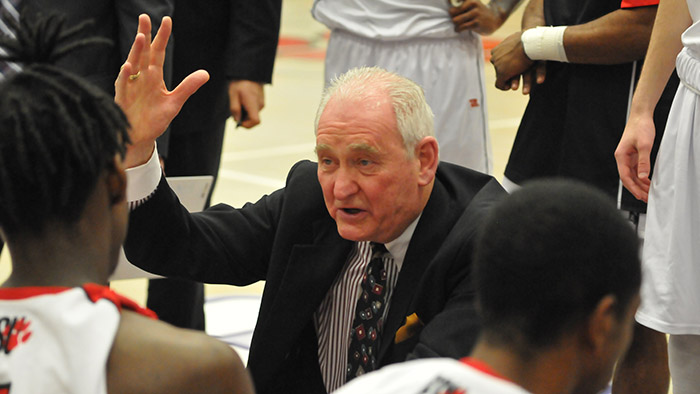 Webb Hatch coaching at game
