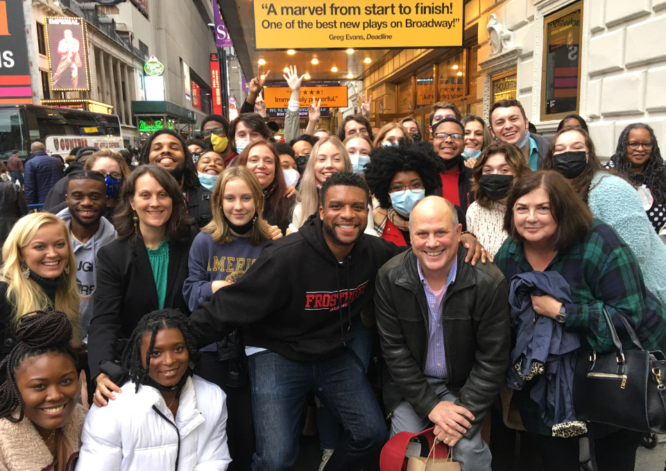 Scott with FSU group under the marque