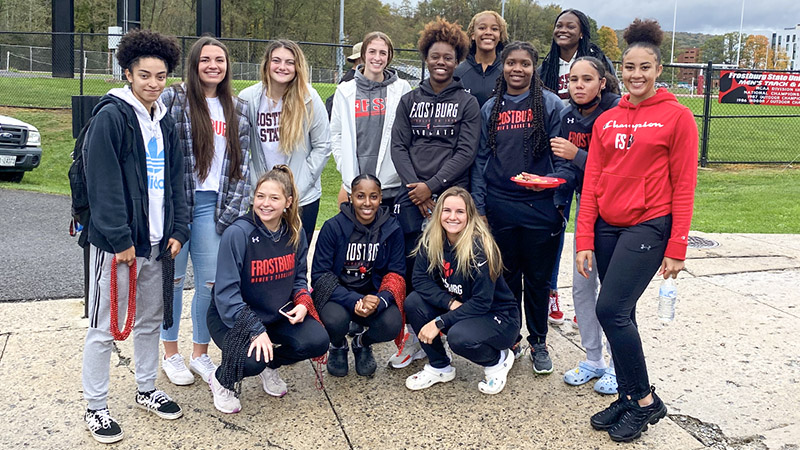 group of female alumni at homecoming