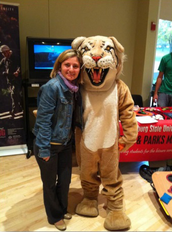 Dr Buta with The FSU bobcat
