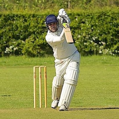 Dr. Barrett playing cricket