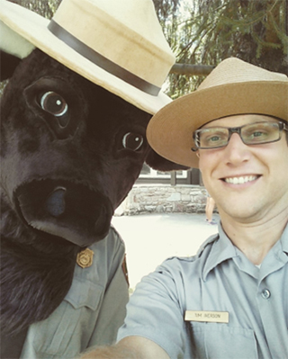 Tim Iverson, graduate from our program enjoying his work as a park ranger